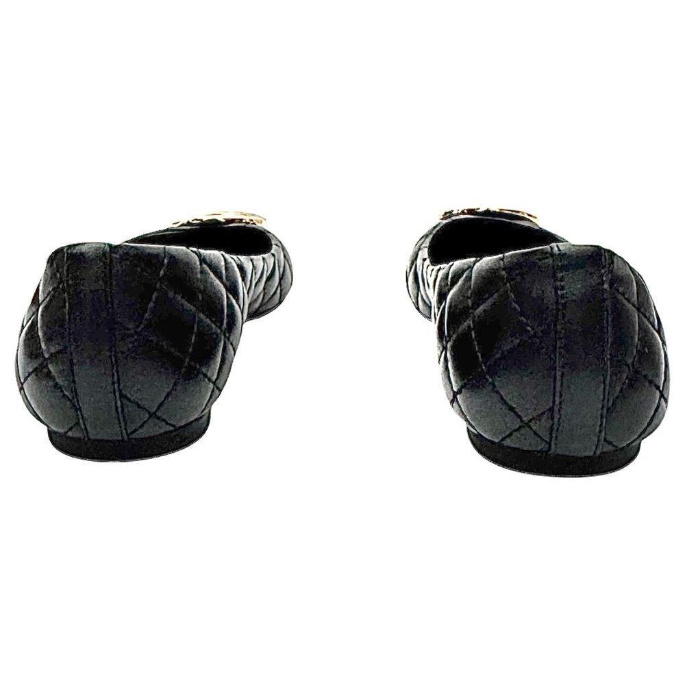 Tory Burch Women’s Ballet Flats Shoes Black Quilted Leather Size 6.5 M Pre-Owned - Picture 5 of 11